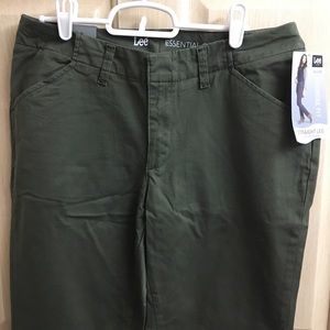 Women’s Lee Essential Chino - Olive Green - Size 8